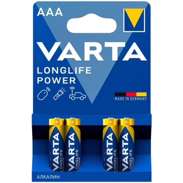 Батарея Varta Longlife power HIGH ENERGY Alkaline LR03 AAA (4шт) блистер (цена за 1 блистер/кратно 10 блистерам)